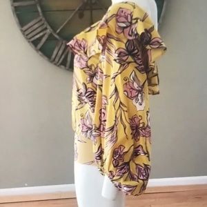 Zara yellow floral bodysuit